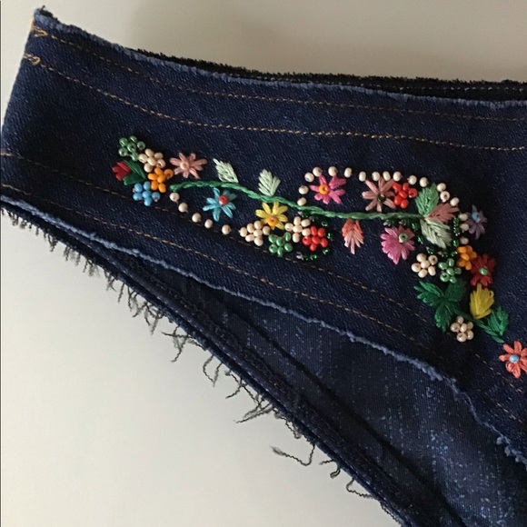 🌸AGUA BENDITA Bendito Denim Fringe Bikini Lg🌸 - Picture 7 of 8